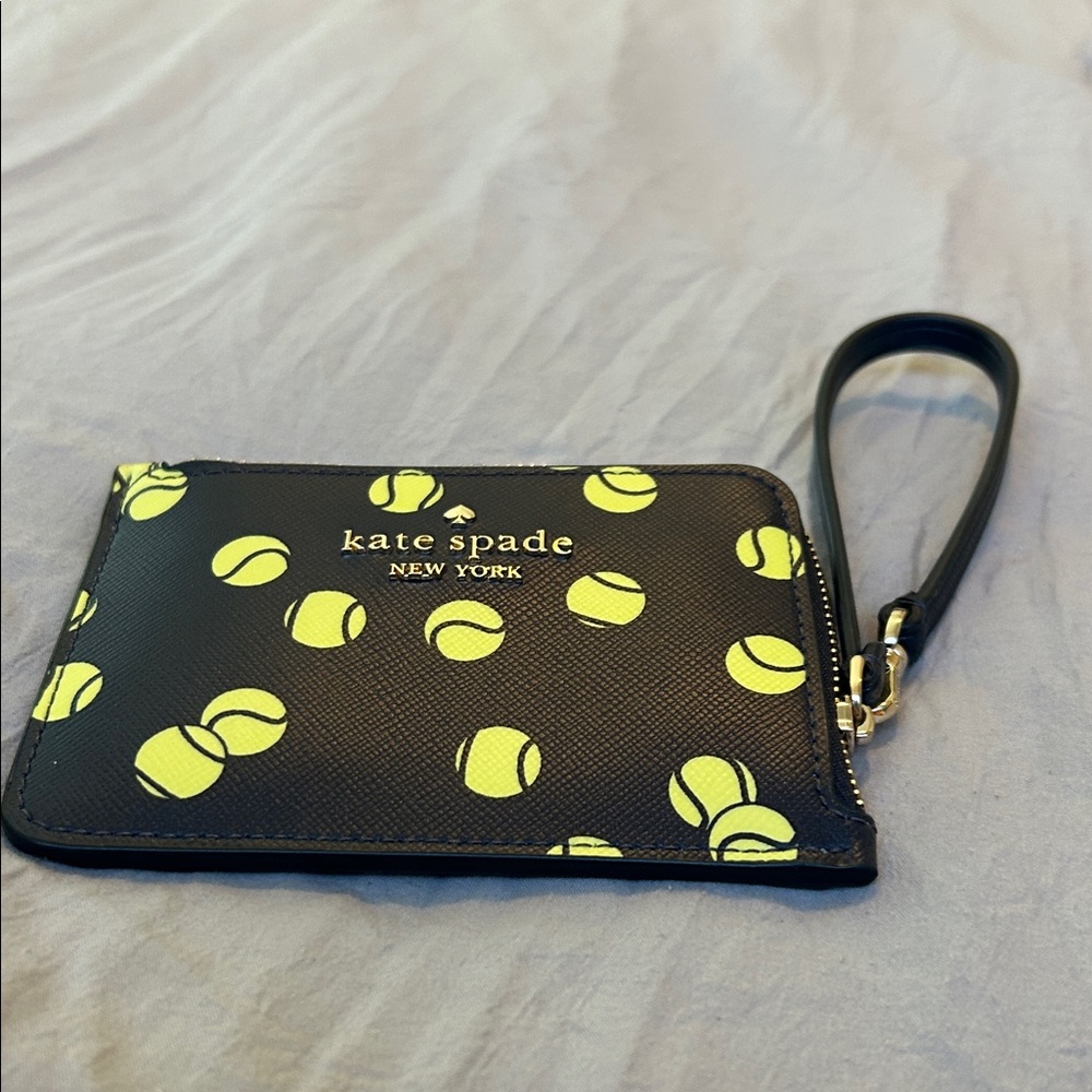 Kate Spade navy blue tennis card/coin wristlet
